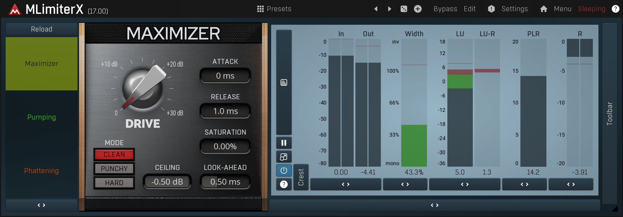 MELDA Virtual Processors MELDA MLimiterX Limiter