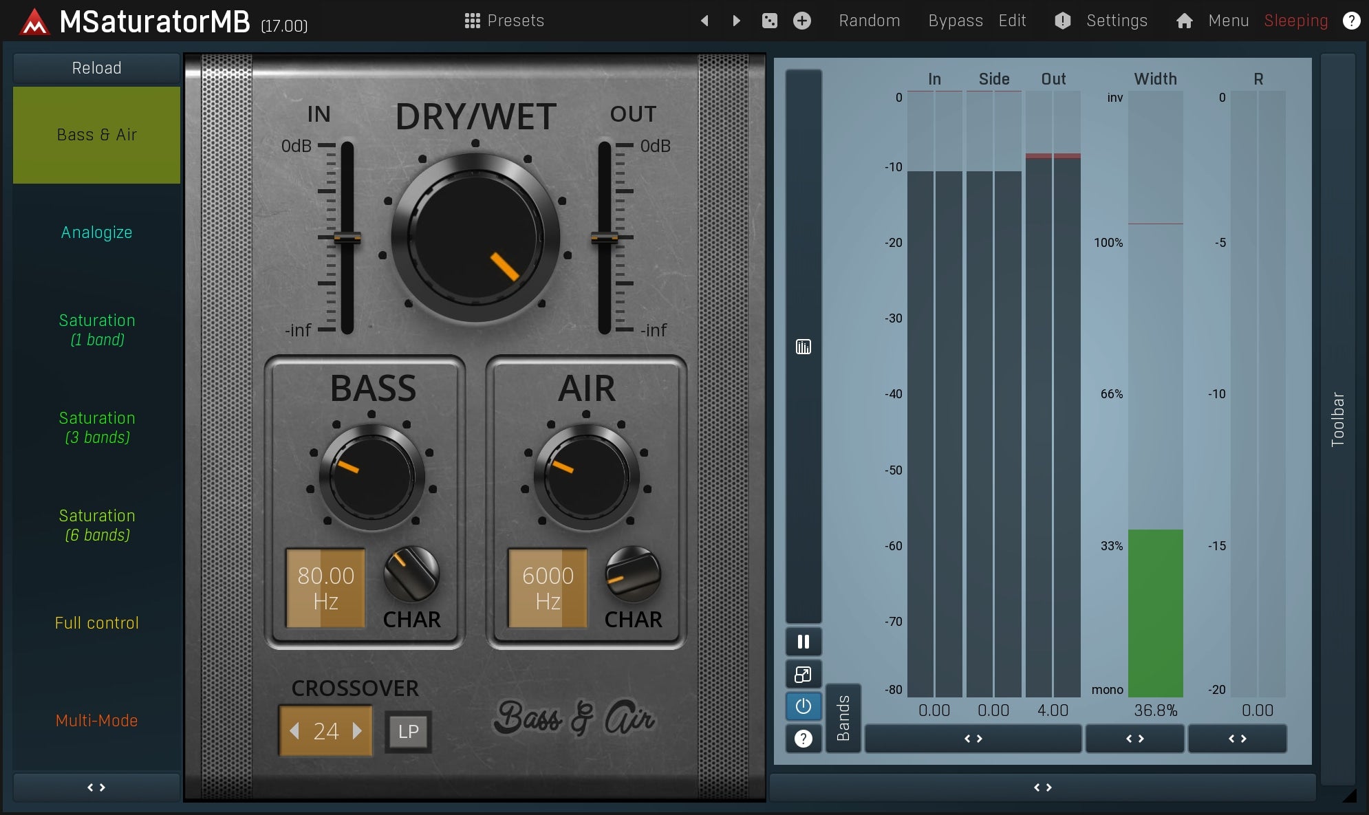 MELDA Virtual Processors MELDA MSaturatorMB Saturator – Professional Audio Software & Plugin