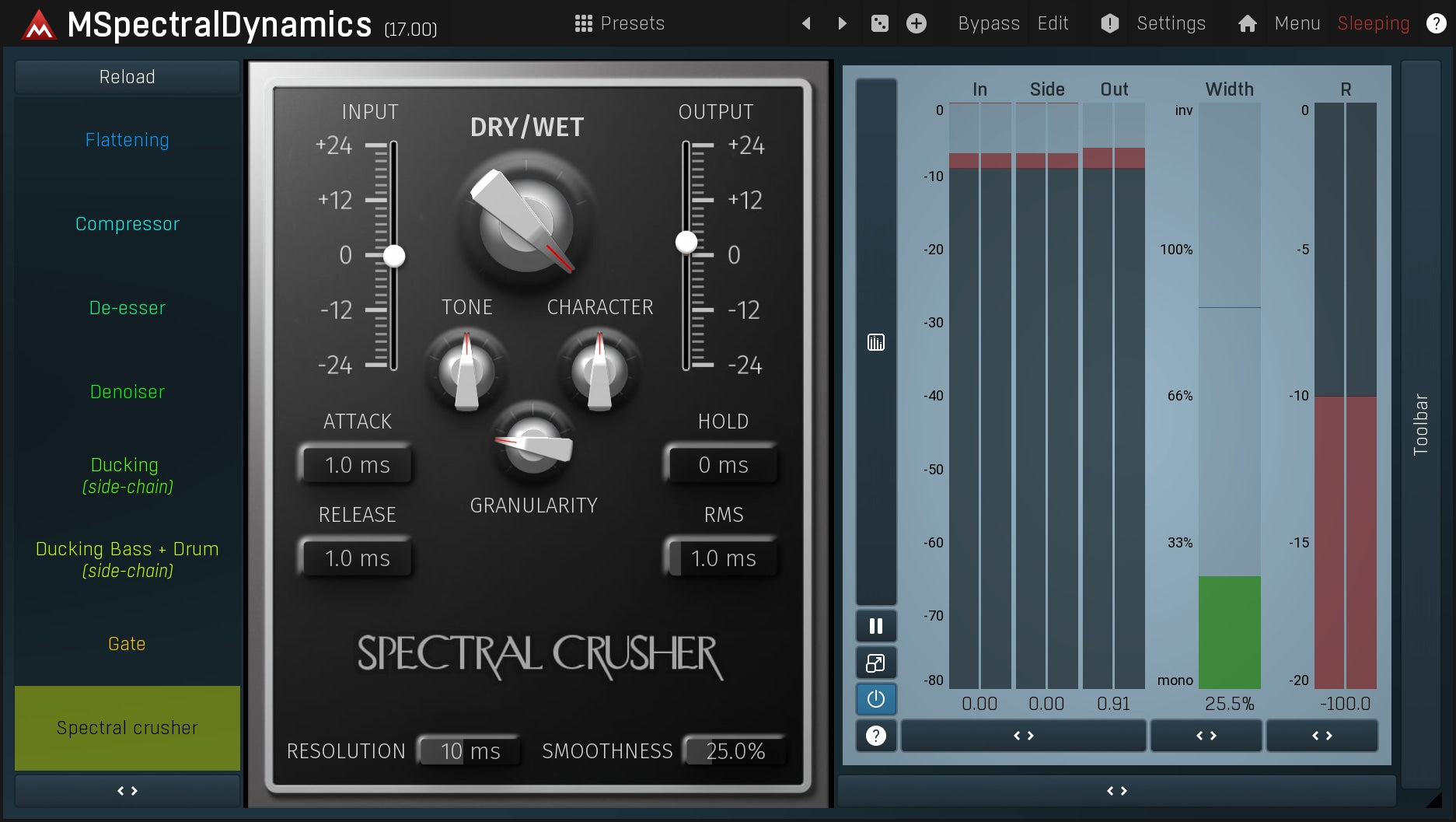 MELDA Virtual Processors MELDA MSpectralDynamics Multiband Dynamics – Professional Audio Software & Plugin