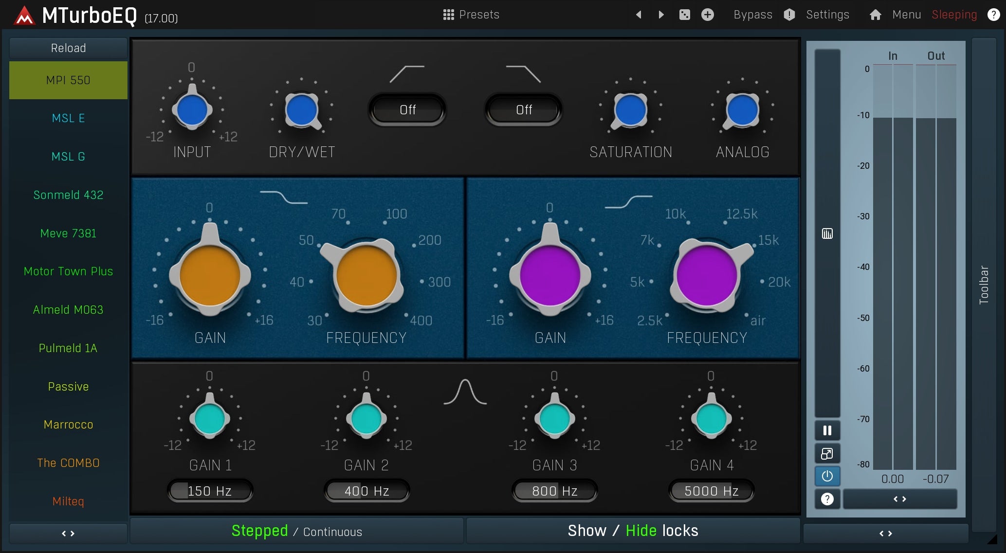 MELDA Virtual Processors MELDA MTurboEQ Equalizer