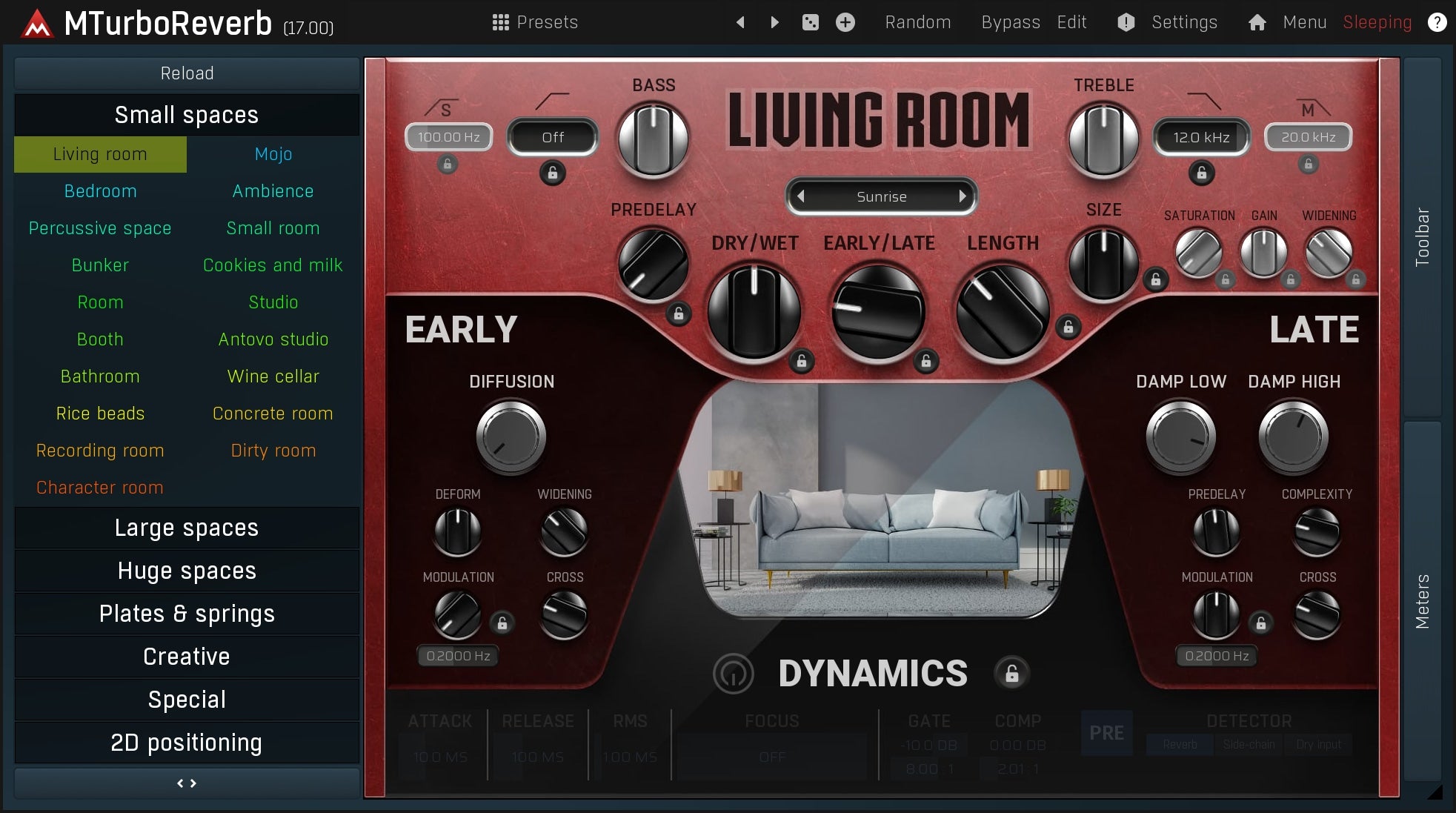 MELDA Virtual Processors MELDA MTurboReverbLE Reverb