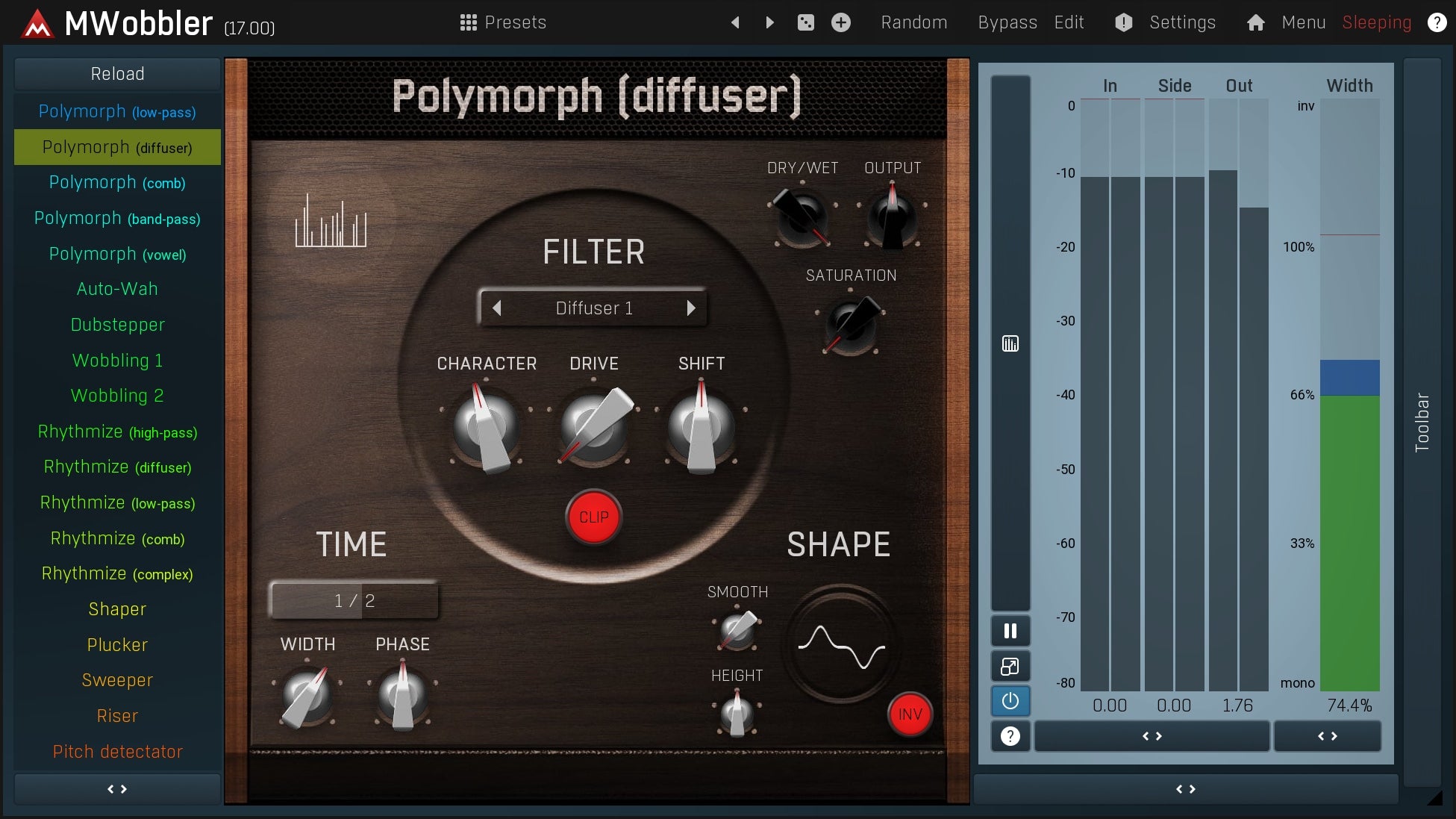 MELDA Virtual Processors MELDA MWobbler Modulation Effect