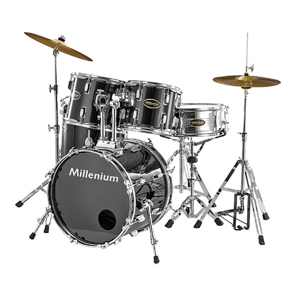millenium acoustic drum kits millenium mx218bx combo complete drum set - black