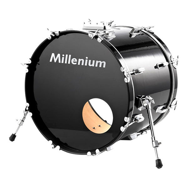 millenium bass drums 22-inch x 16-inch millenium mx500 series bass drum - black