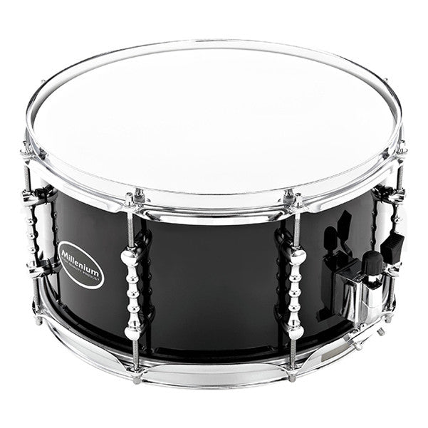 millenium snares millenium 13 x 7-inch mahogany snare drum - black