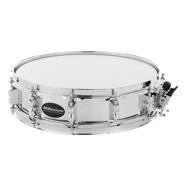 millenium snares millenium 14-inch x 3.5-inch piccolo steel snare - silver