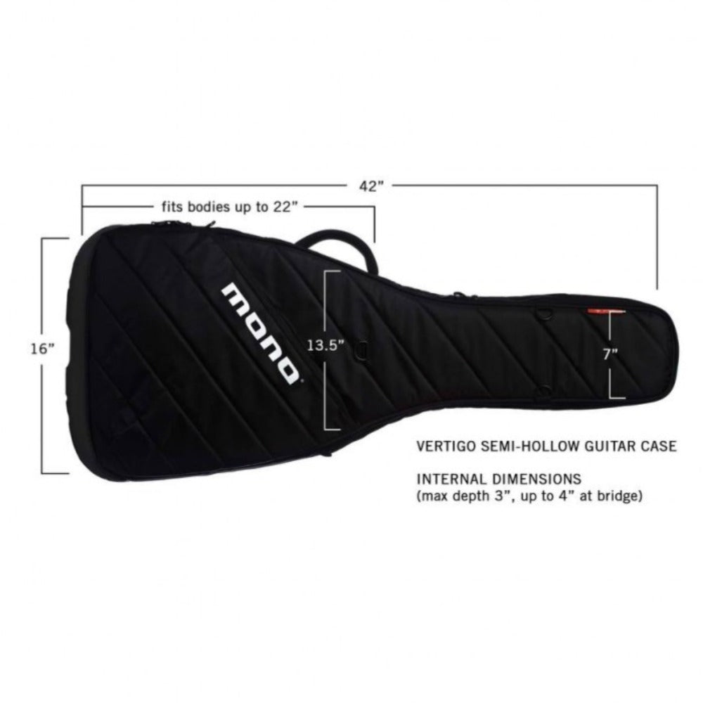 Mono Creators Electric Guitar Bags & Cases Mono Creators M80-VHB Vertigo Semi Hollow Body Guitar Case