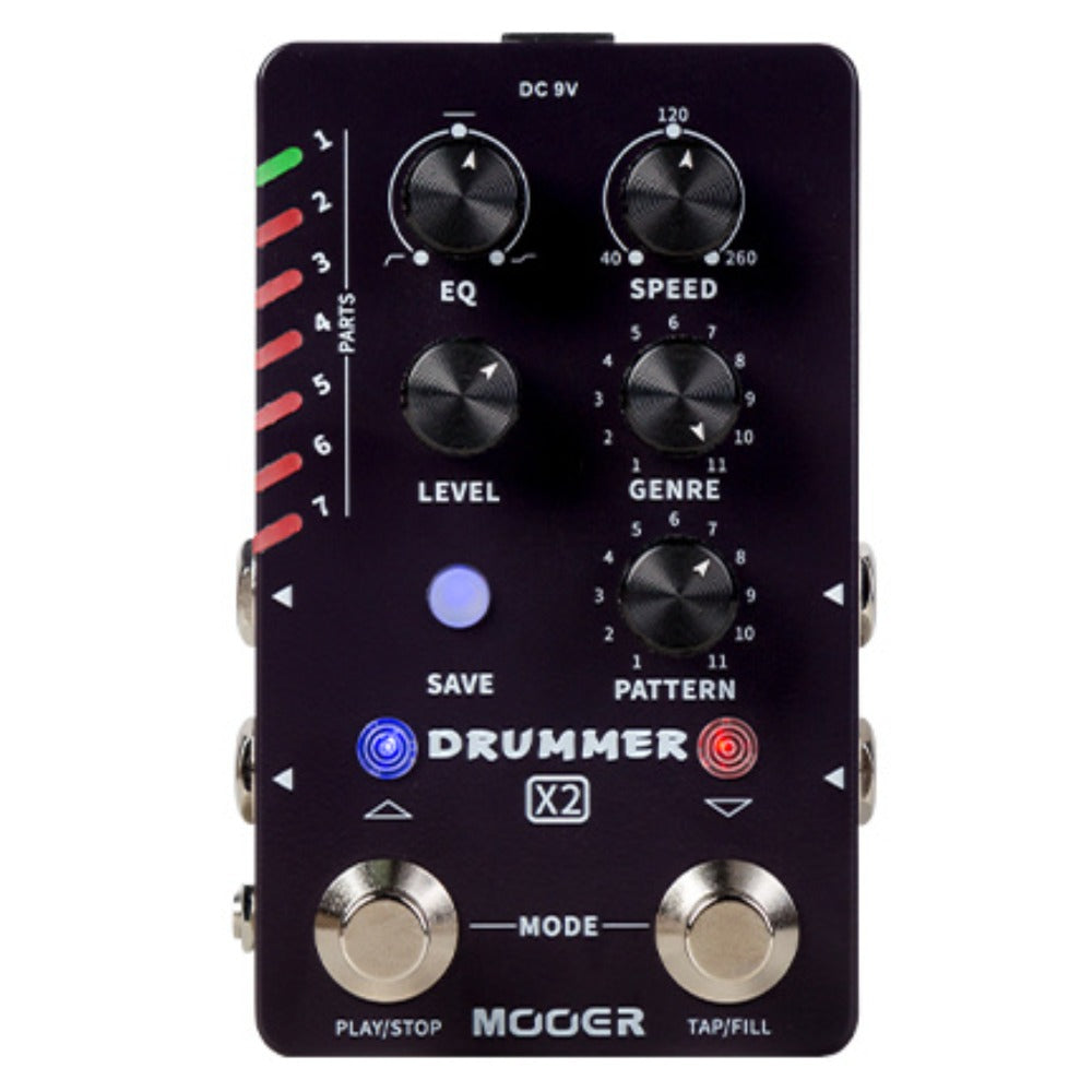 Mooer Drum Pedals Mooer Drummer X2 Dual Footswitch Drum Machine Pedal