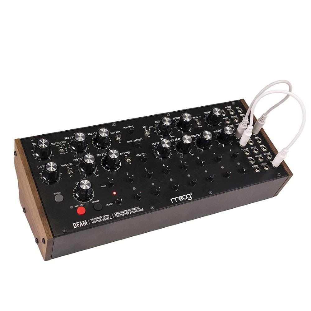 moog synthesizers moog dfam drummer from another mother analog percussion synthesizer