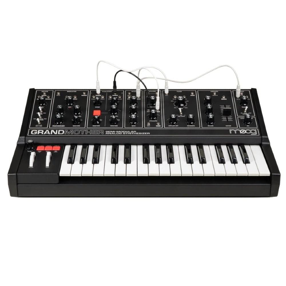 moog synthesizers moog grandmother semi-modular analog synthesizer #color_all-black-dark-series-edition
