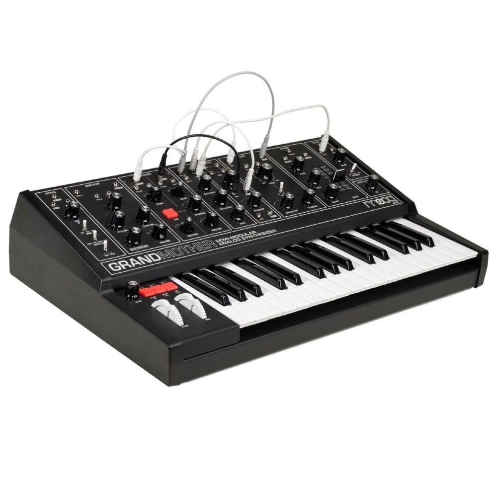 moog synthesizers moog grandmother semi-modular analog synthesizer #color_all-black-dark-series-edition