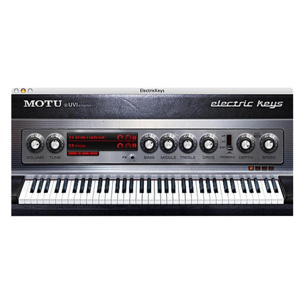 motu virtual instruments motu electric keys vintage keys virtual instrument