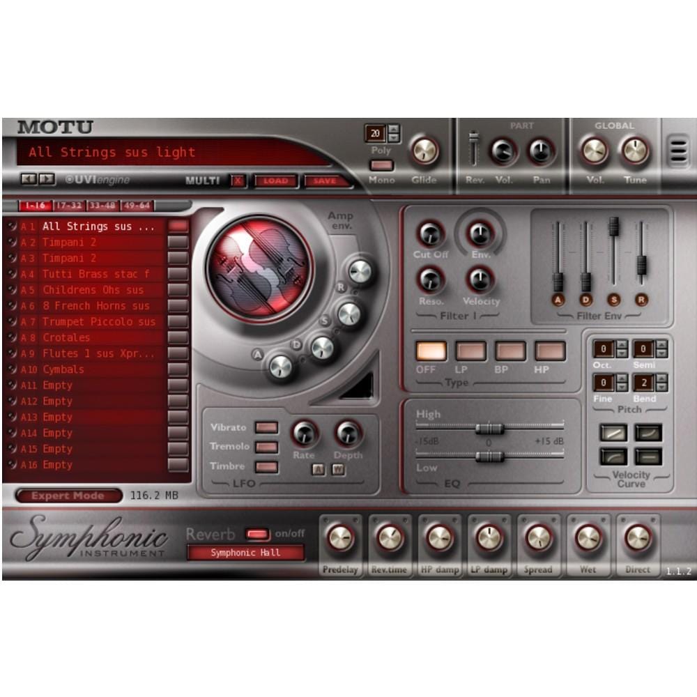 motu virtual instruments motu symphonic instrument universal orchestral instrument