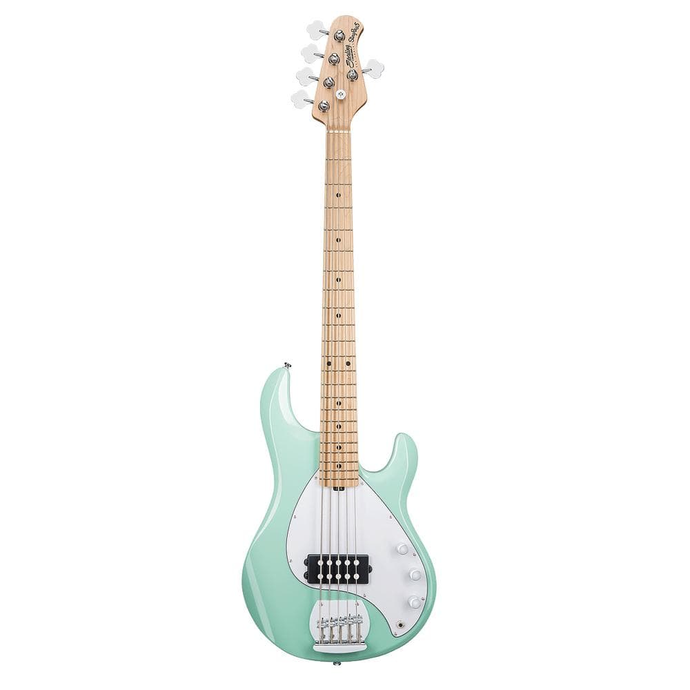 music man bass guitars mint green sterling by music man stingray 5 5-string bass guitar #color_mint-green