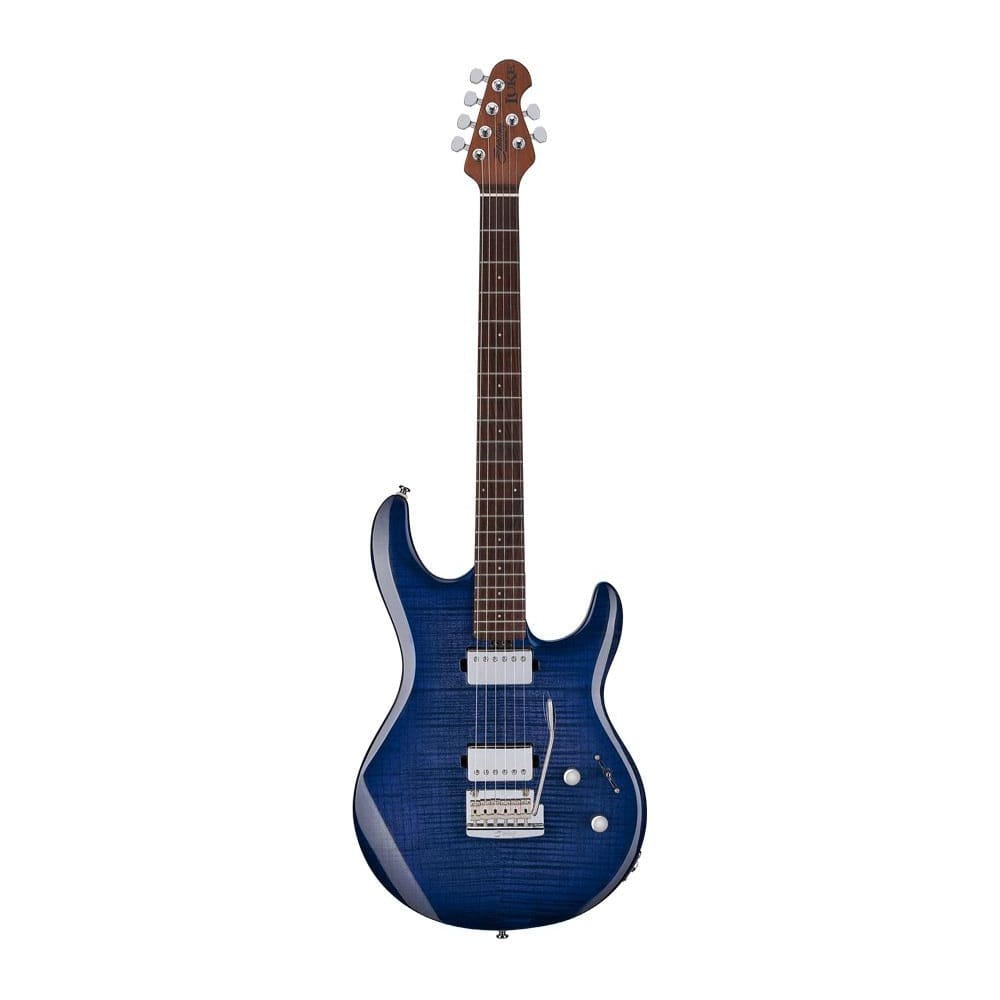 music man electric guitars blueberry burst sterling by musicman luke series 6 string electric guitar with gigbag #color_blueberry-burst