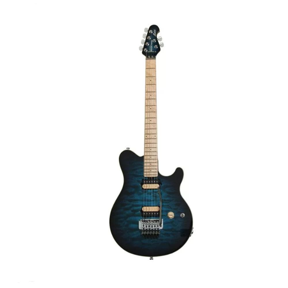 music man electric guitars music man axis super sport 6-string electric guitar - pacific blue burst