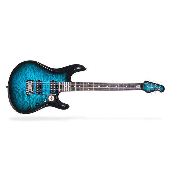 music man electric guitars pacific blue burst sterling by music man jp100d john petrucci w/ dimarzio electric guitar #color_pacific-blue-burst