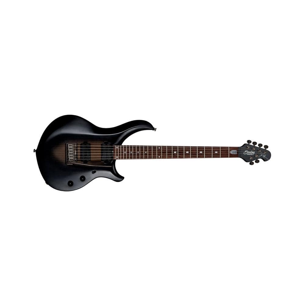 music man electric guitars stealth black sterling by music man maj-100 john petrucci signature electric guitar #color_stealth-black