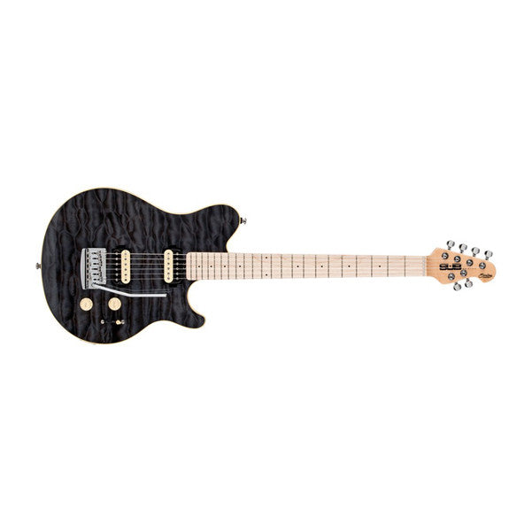 music man electric guitars transparent black sterling by music man sub ax3 axis electric guitar #color_transparent-black