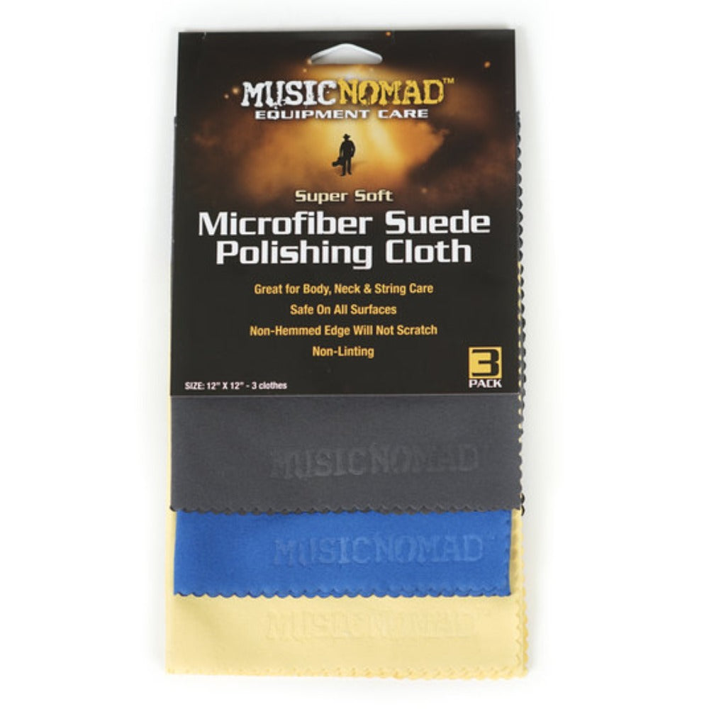 Music Nomad Cleaners and Conditioners Music Nomad MN203 Suede Polishing Cloth - 3 Pack