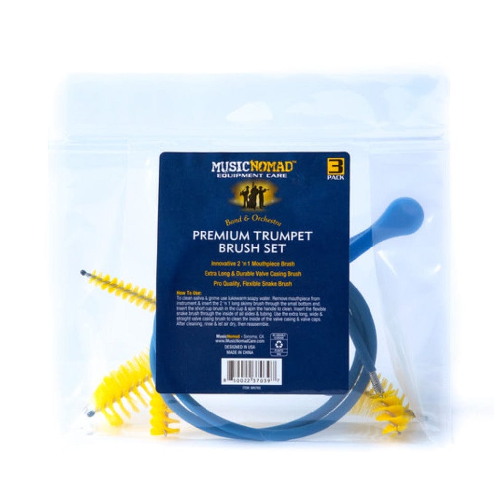 music nomad cleaners and conditioners music nomad mn765 premium trumpet 3 piece brush set