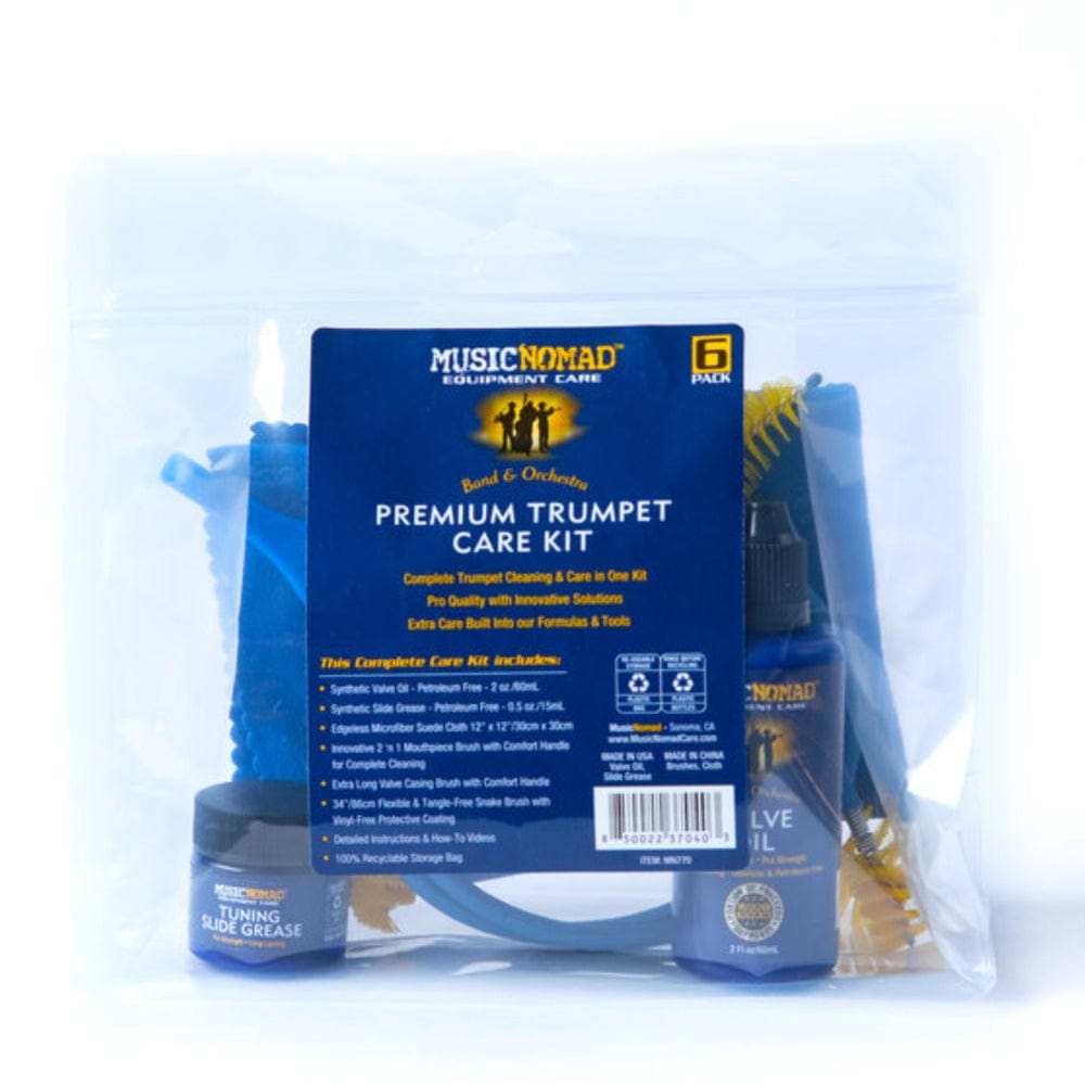 music nomad cleaners and conditioners music nomad mn770 premium trumpet care kit - 6 piece