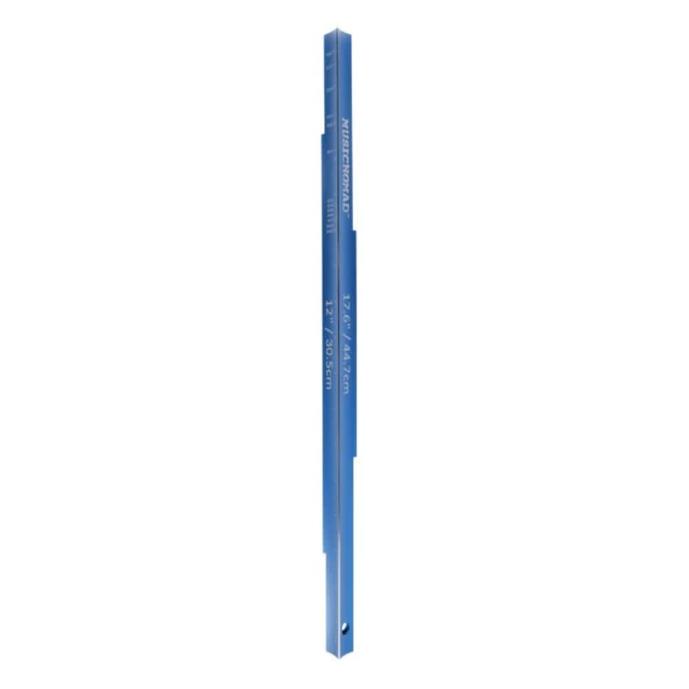 music nomad guitar accessories blue music nomad mn820 tri-beam 3 & 1 straightedge ruler & scale length ruler
