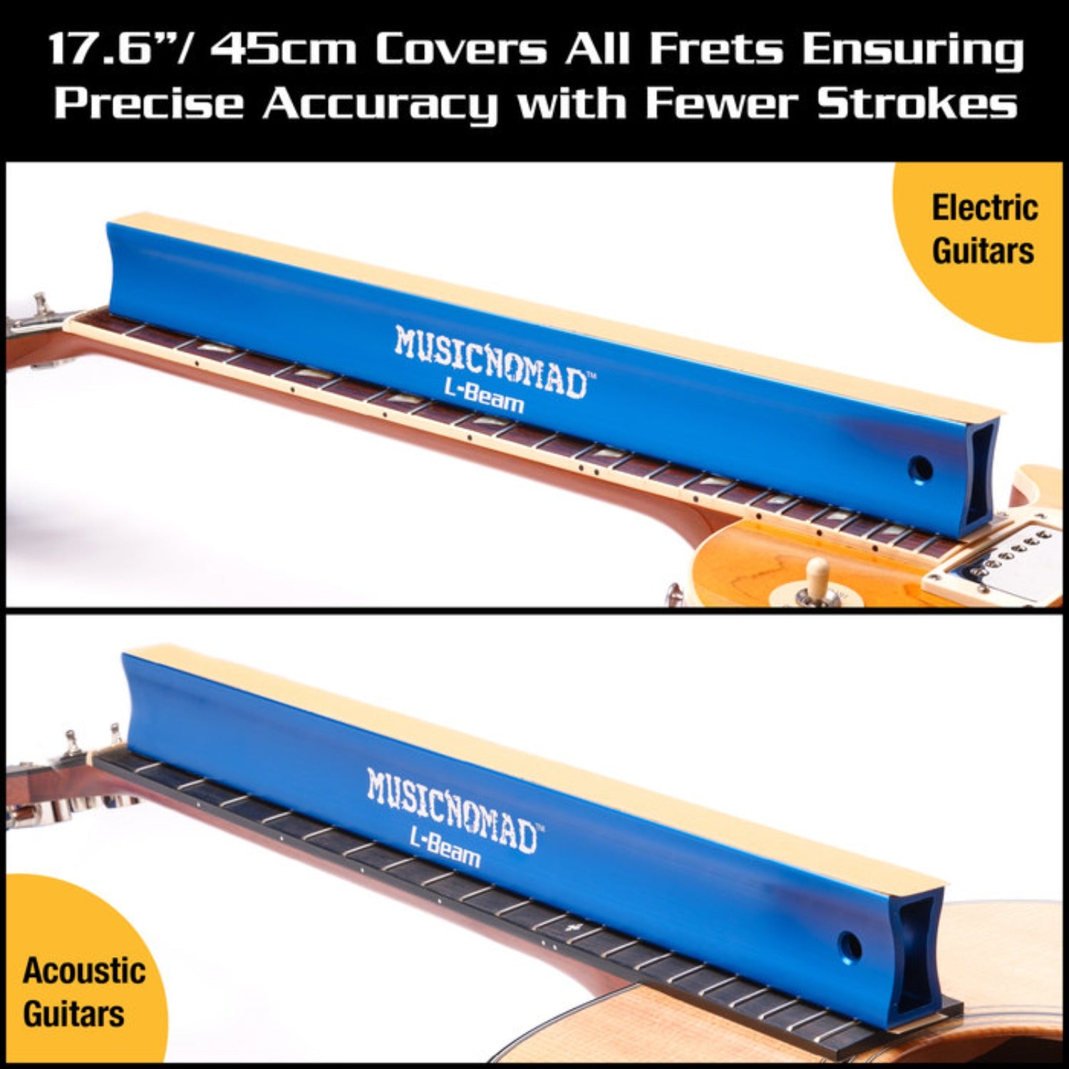 Music Nomad Guitar Accessories Music Nomad Leveling L-Beam 17.6"Fret Leveler