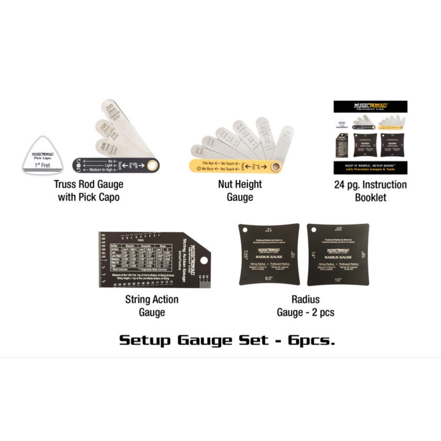 Music Nomad Guitar Accessories Set Music Nomad MN604 Precision Setup Gauge Set - 6 Piece