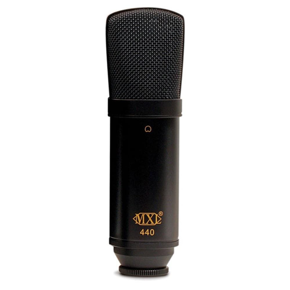 mxl condenser microphones mxl 440 studio large diaphragm condenser microphone - black