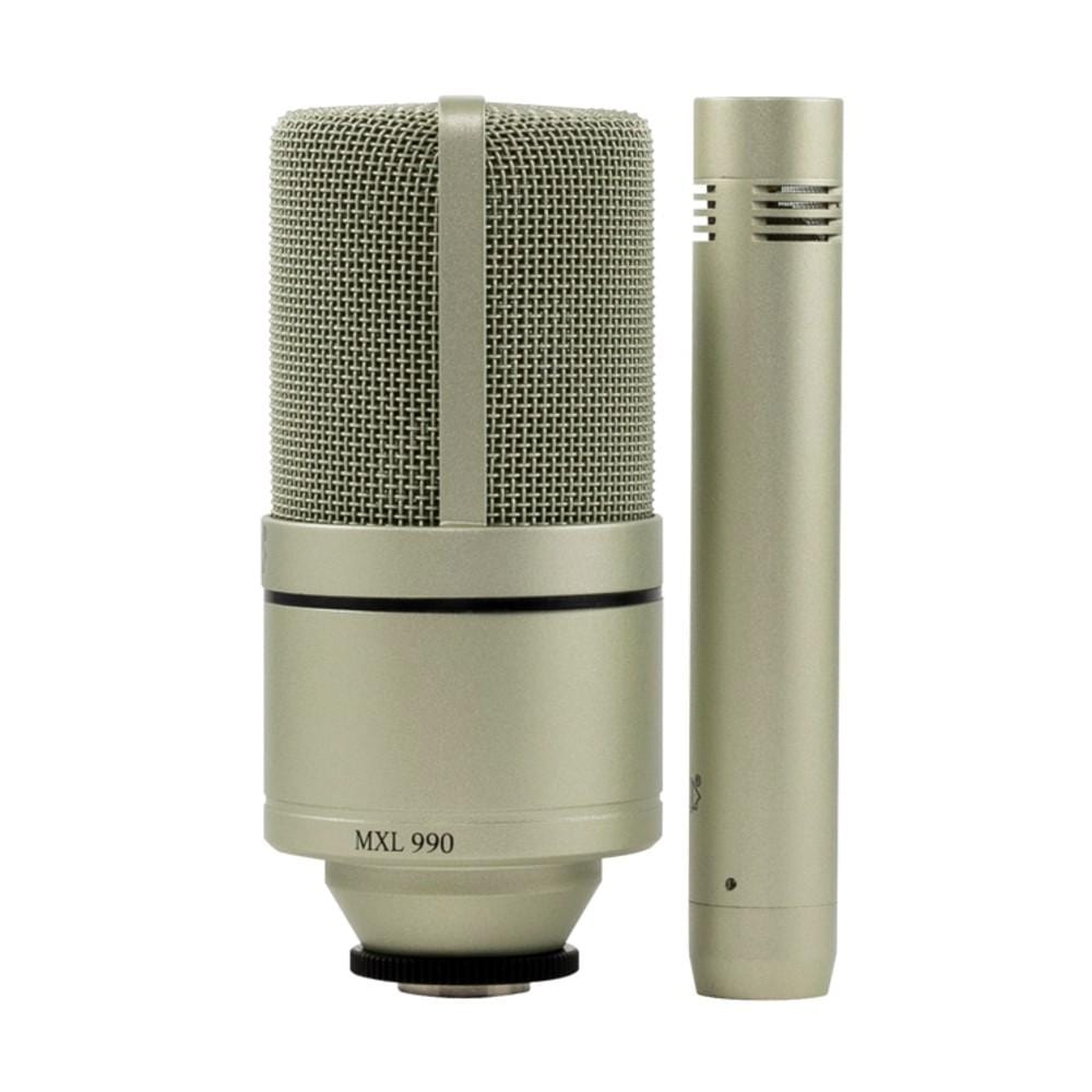 mxl condenser microphones mxl 990 991 recording condenser microphone package - champagne