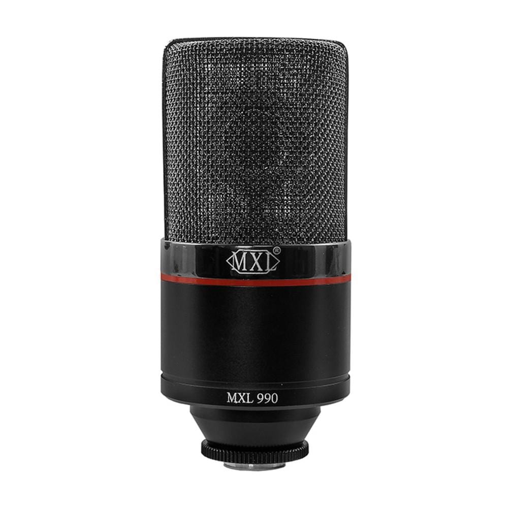 mxl condenser microphones mxl 990 blaze led large diaphragm condenser microphone- black