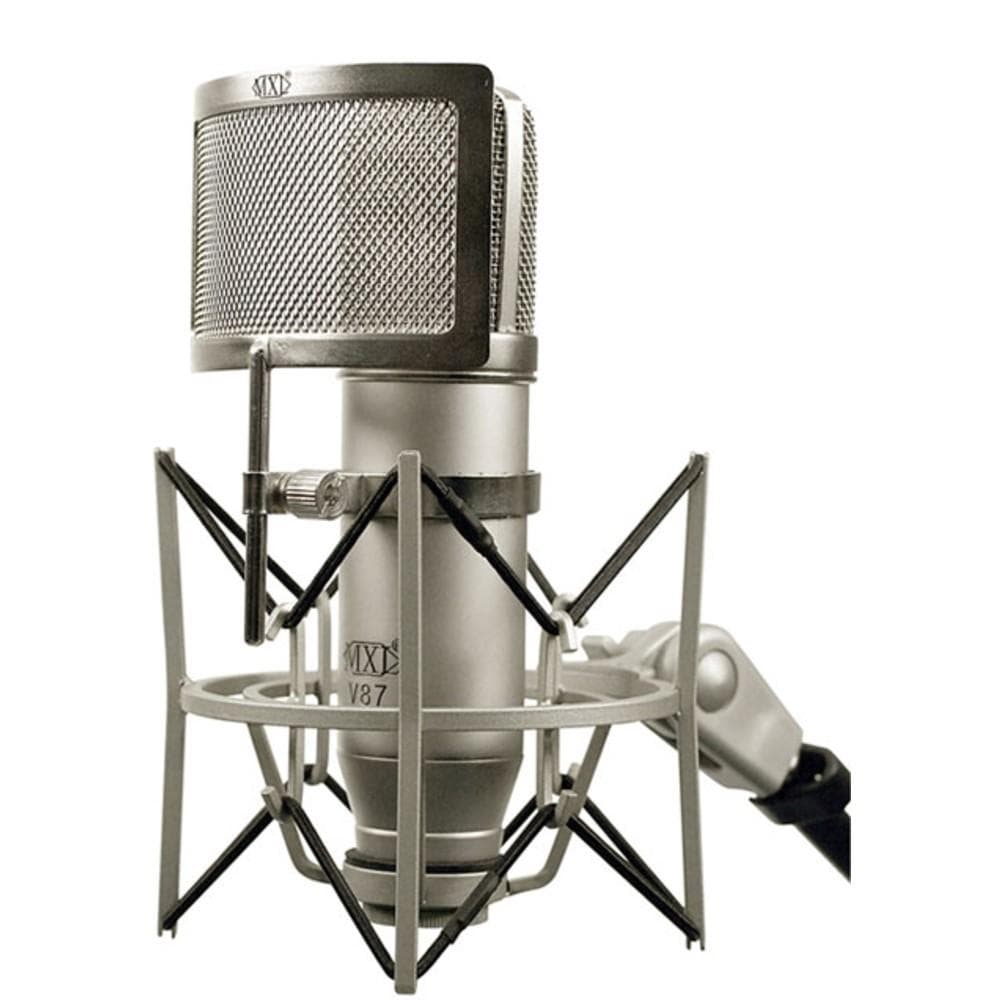 mxl condenser microphones mxl v87 nickle plated low noise condenser microphone - silver