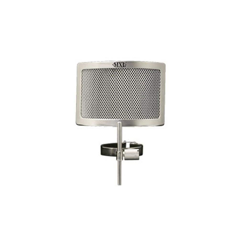 mxl pop filters mxl pf 005 ss metal mesh pop filter for v87 microphone - silver