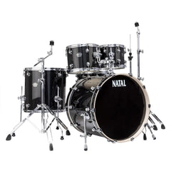 Natal Acoustic Drum Kits Black Natal KAR-UF22 Arcadia Series US Fusion 5-Piece Shell Pack Acoustic Drum Kit with Hardware & Stands