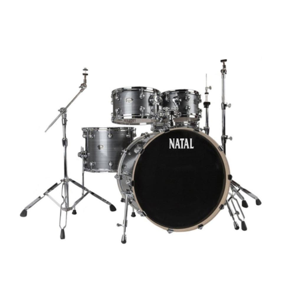 natal acoustic drum kits grey strata natal kar-ufx arcadia series 5-piece acoustic drum kit with hardware #color_grey-strata