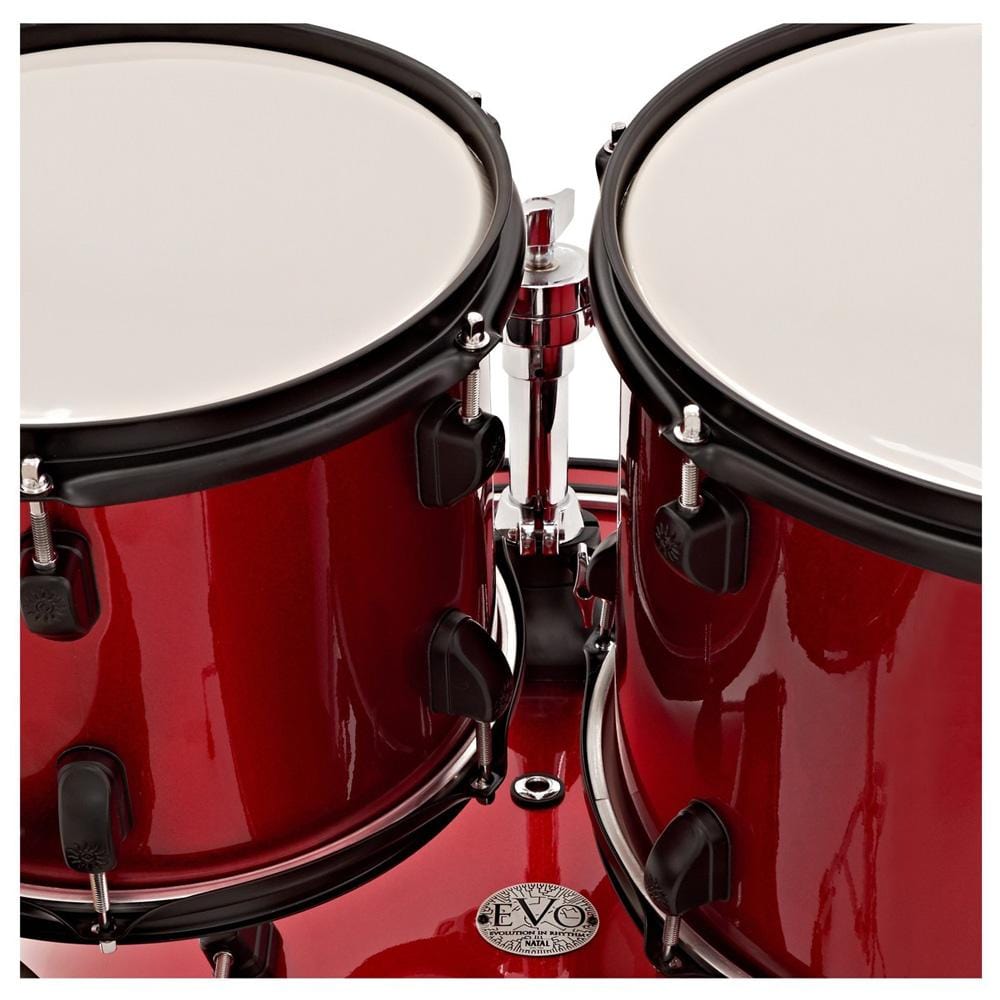 natal acoustic drum kits natal k-evb-f20 evolution fusion 5-piece acoustic drum kit with hardware & cymbals #color_red
