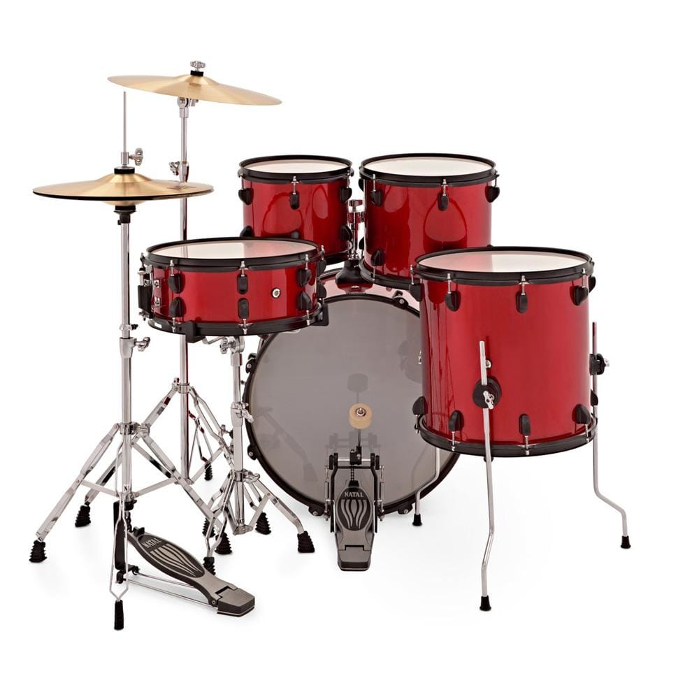 natal acoustic drum kits natal k-evb-f20 evolution fusion 5-piece acoustic drum kit with hardware & cymbals #color_red