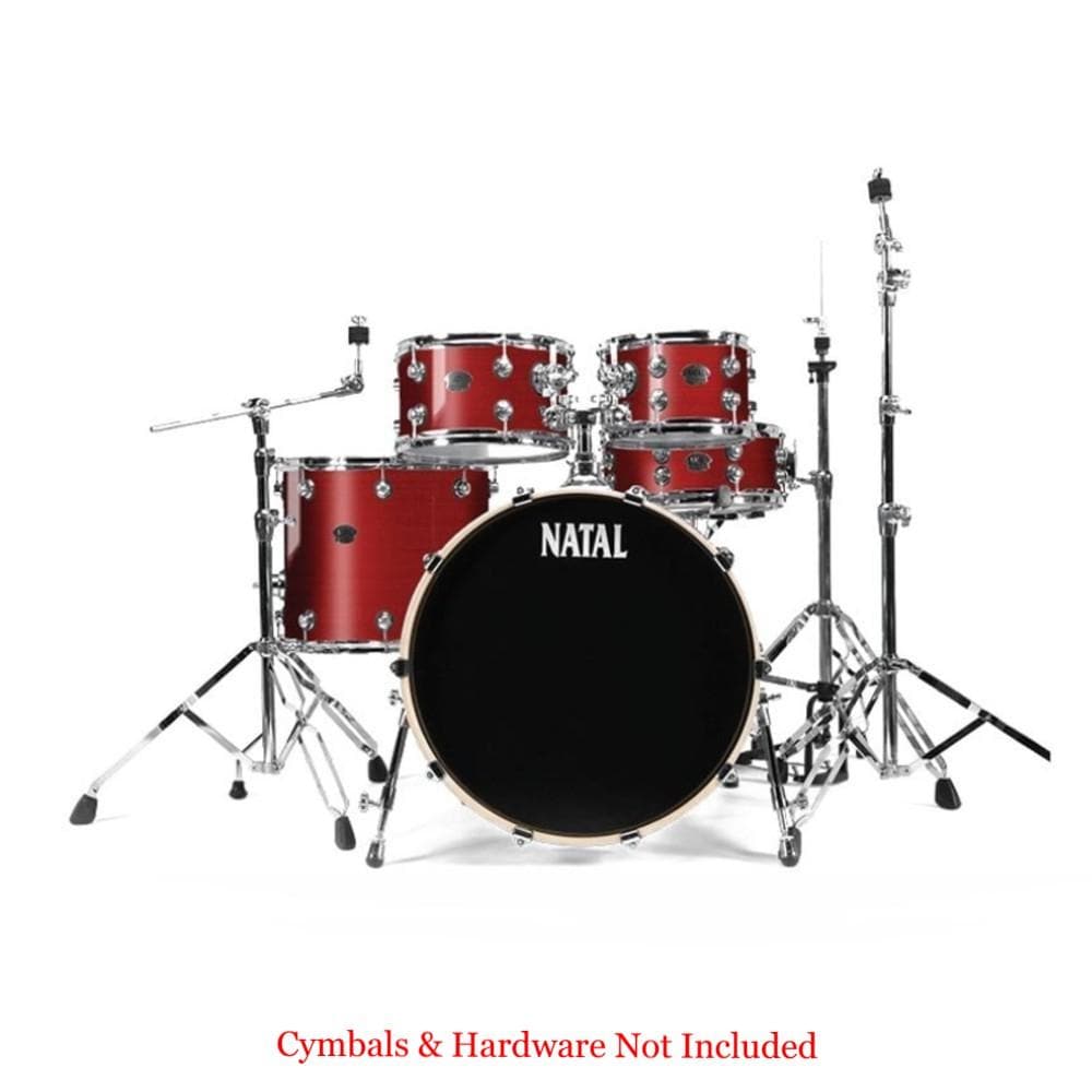 natal acoustic drum kits natal karb-uf22 arcadia birch 5-piece shell pack acoustic drum kit without hardware & cymbals #color_red-strata
