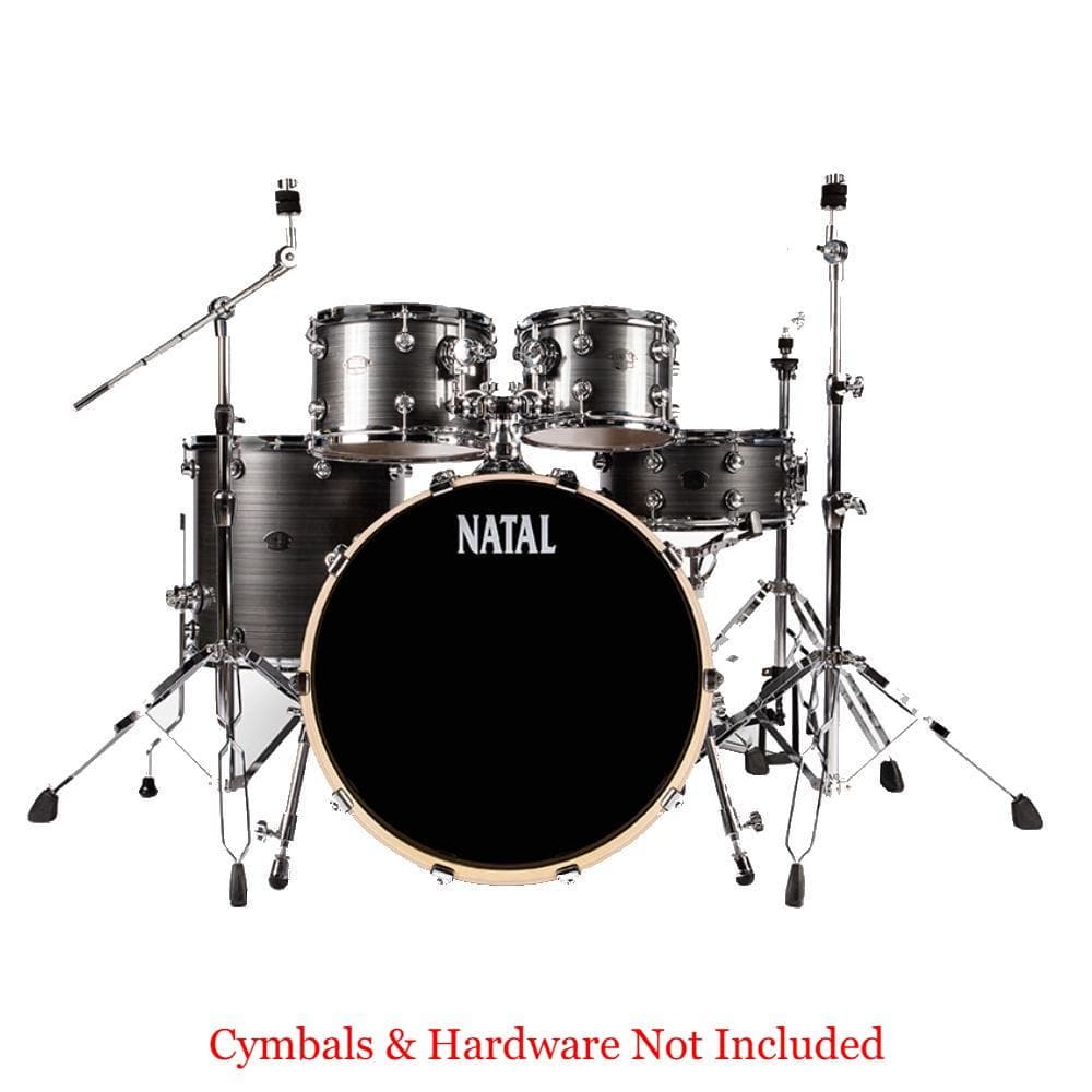 natal acoustic drum kits natal karb-uf22 arcadia birch 5-piece shell pack acoustic drum kit without hardware & cymbals #color_grey-strata