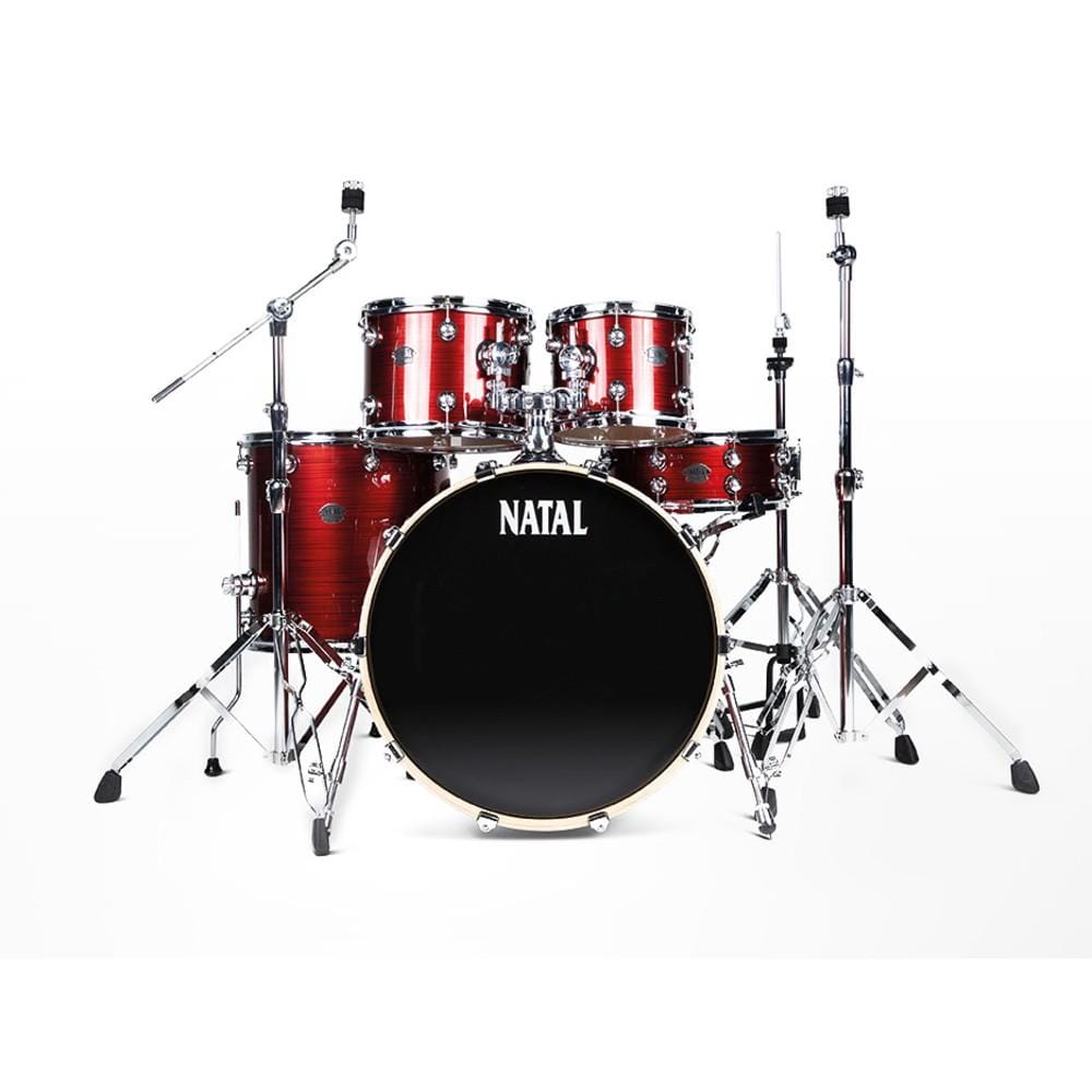 natal acoustic drum kits red sparkle natal kar-uf22 arcadia series us fusion 5-piece shell pack acoustic drum kit with hardware & stands #color_red-strata