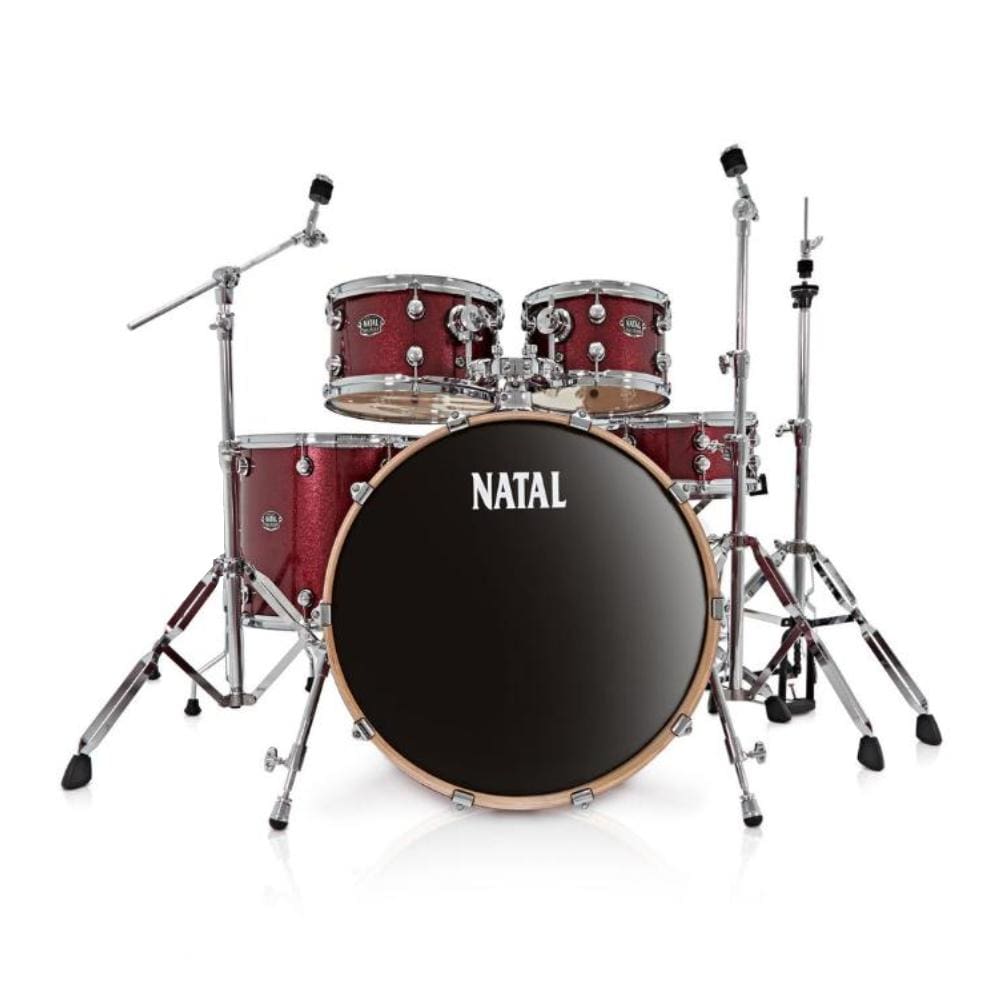 natal acoustic drum kits red strata natal kar-ufx arcadia series 5-piece acoustic drum kit with hardware #color_red-strata