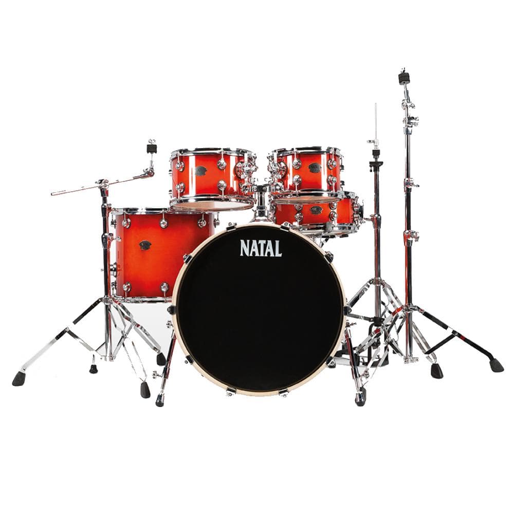 natal acoustic drum kits sunburst fade natal kar-uf22 arcadia series us fusion 5-piece shell pack acoustic drum kit with hardware & stands #color_sunburst-fade