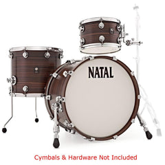 Natal Acoustic Drum Kits Veneer Natal Cafe Racer Series TJ Traditional Jazz 3 Piece Shell Pack Acoustic Drum Kit