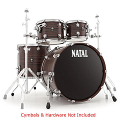 Natal Acoustic Drum Kits Veneer Natal Cafe Racer Series UF22 4 Piece Shell Pack Acoustic Drum Kit