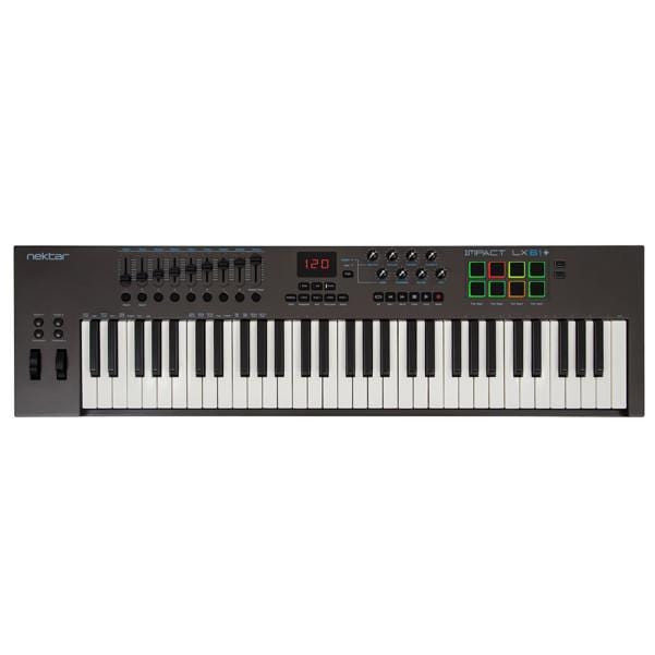 nektar keyboard bundles nektar impact lx61+ 61-key midi keyboard with btwig software, cloth, gigbag, stand & ebook