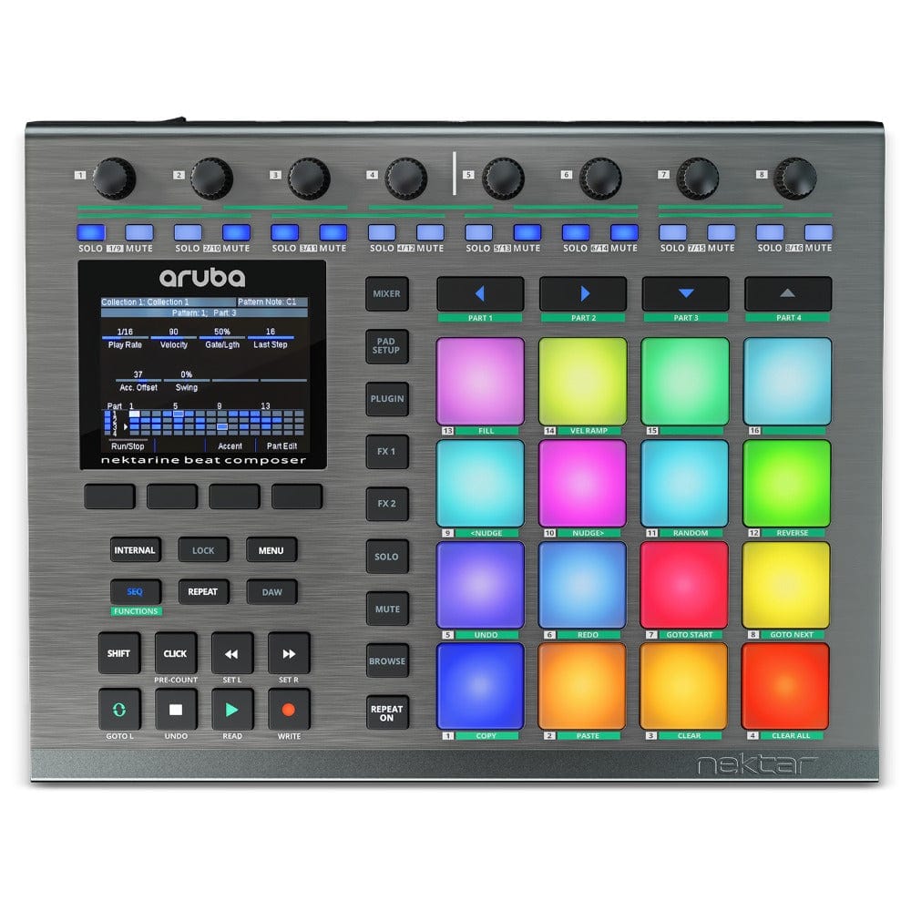 nektar midi controllers nektar aruba beat composer and daw controller
