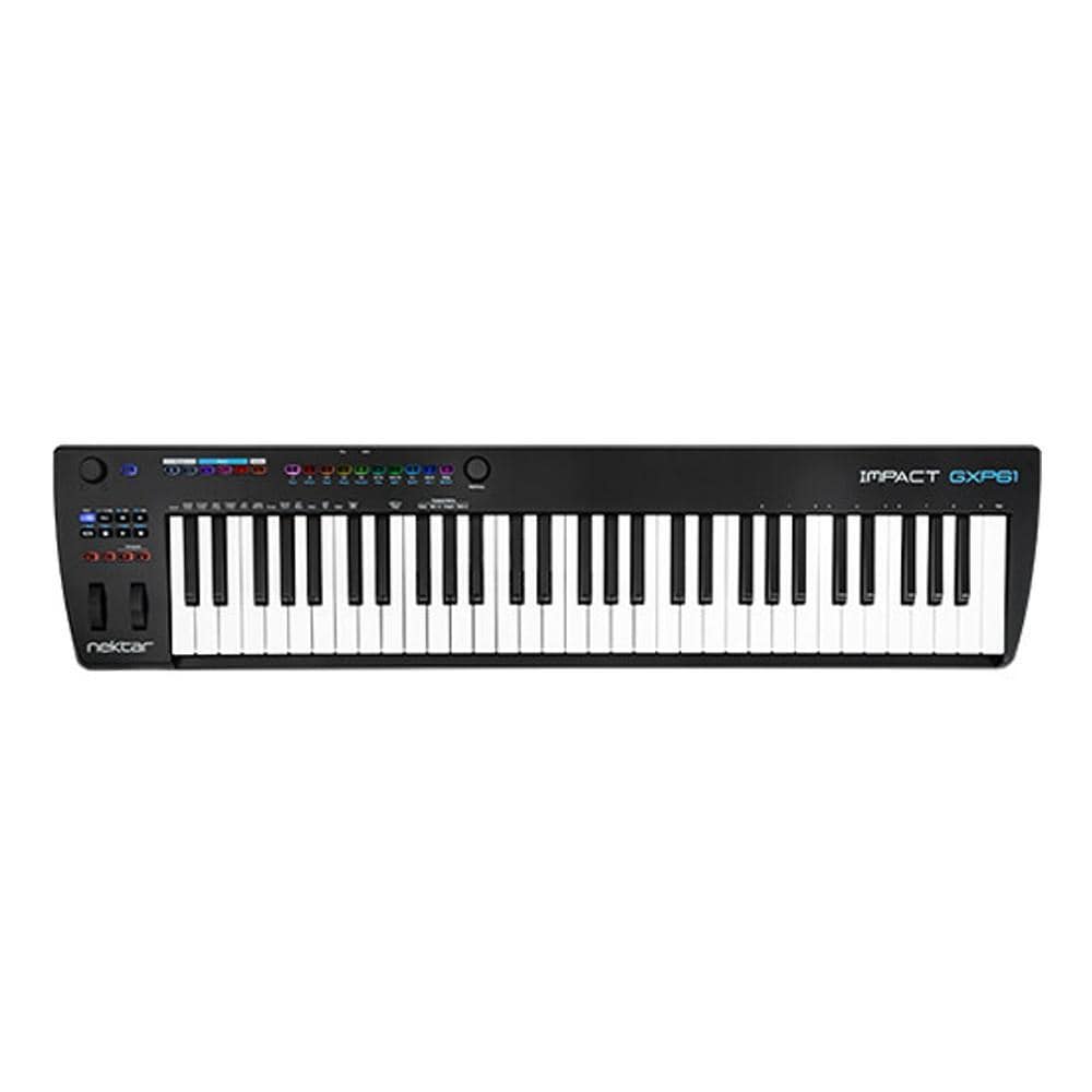 nektar midi keyboards black nektar impact gxp61 61-key midi keyboard controller