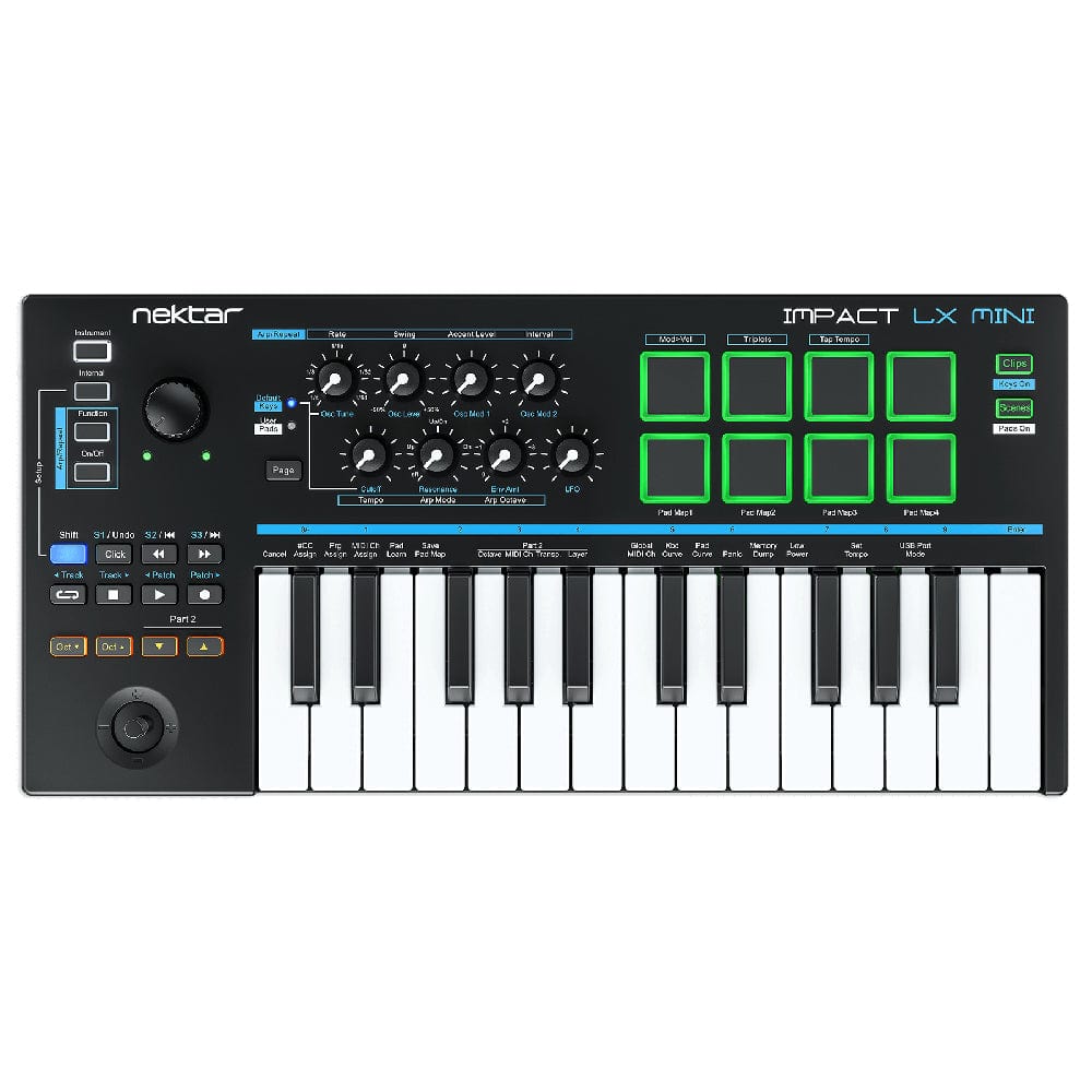 nektar midi keyboards black nektar impact lx mini 25 keys midi keyboard
