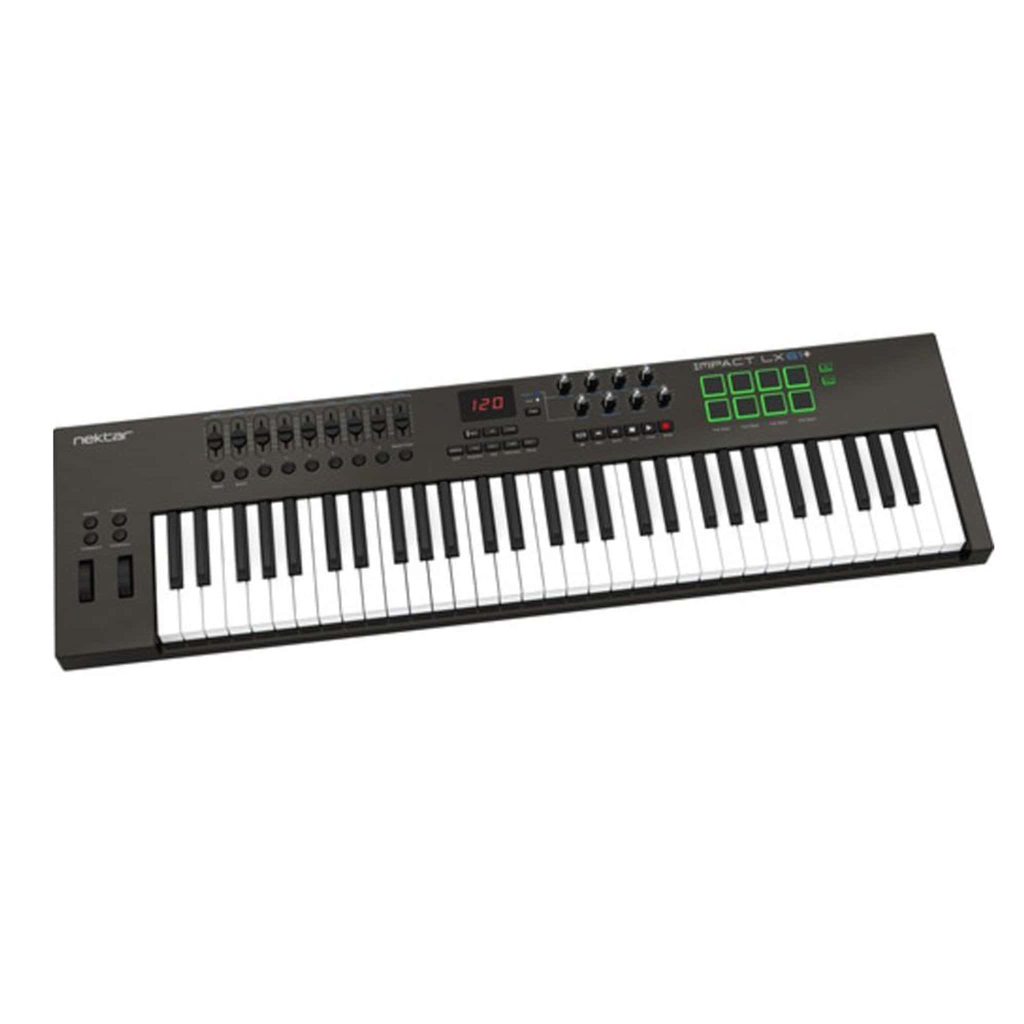 nektar midi keyboards nektar impact lx61+ 61-key midi keyboard